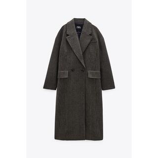 ザラ(ZARA)のZARA 2020AW ウールミックス ハウンドトゥースコート(ロングコート)