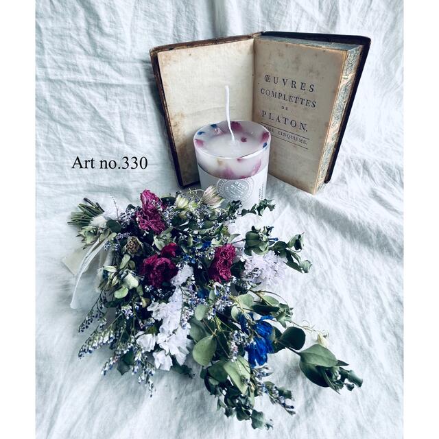 dry flower candle＆mini swag no.330