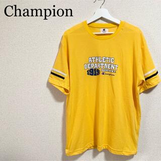 チャンピオン(Champion)のチャンピオン Tシャツ メンズLL 黄色 ビッグロゴ(Tシャツ/カットソー(半袖/袖なし))