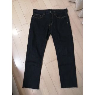 ジーユー(GU)のGU カットオフアンクルスキニージーンズTS　NAVY(デニム/ジーンズ)