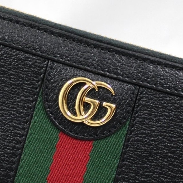 新品!GUCCI 長財布 GGマーモント シェリーライン 黒