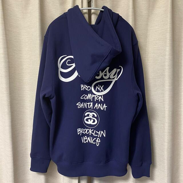 stussy world tour zip up hoodie ストゥーシーパーカー