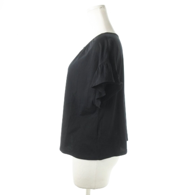 w closet(ダブルクローゼット)のダブルクローゼット w closet カットソー Vネック 半袖 Ｆ 黒 レディースのトップス(カットソー(半袖/袖なし))の商品写真