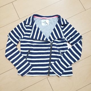 エイチアンドエム(H&M)の美品 H&M 子供 ライダース型綿ジャケット スプリングジャケット 120cm(ジャケット/上着)