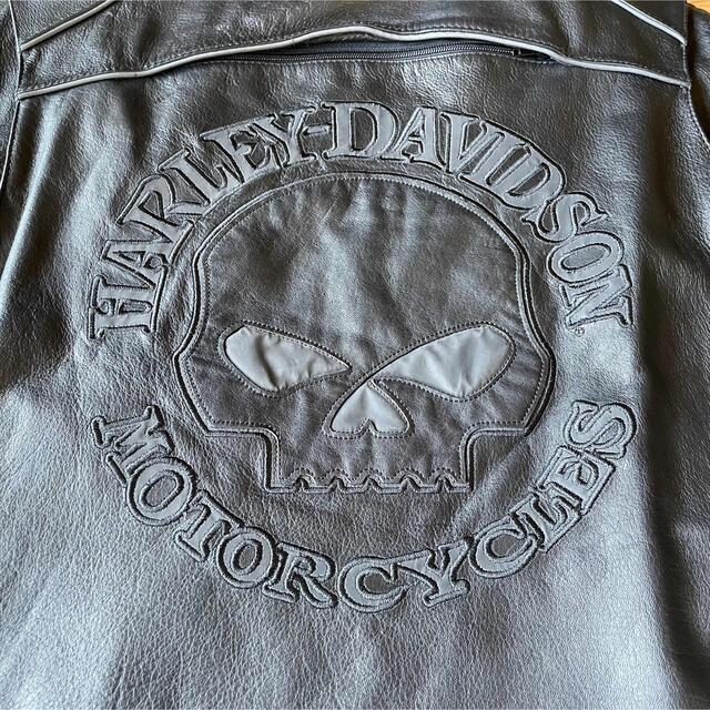 ☆Harley-Davidson スカル レザージャケット 黒/M(L相当) | www