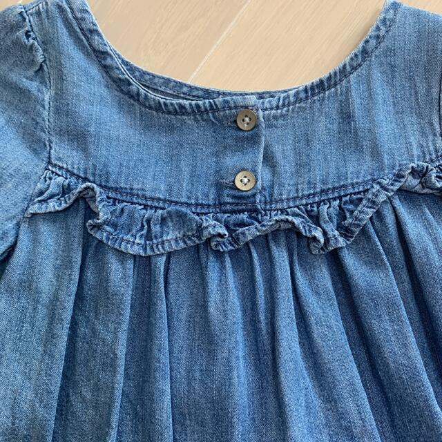 babyGAP(ベビーギャップ)のベビーギャップ　デニムワンピース キッズ/ベビー/マタニティのベビー服(~85cm)(ワンピース)の商品写真