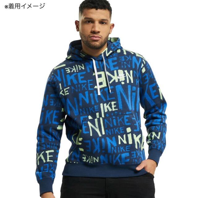 NIKE カラーブロック フーディ パーカー NVY (S) 海外限定