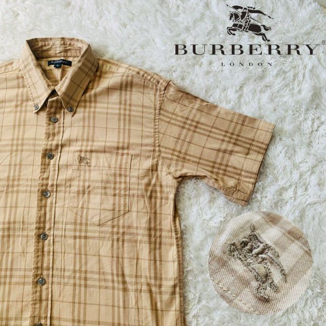 BURBERRY - 美品 BURBERRY LONDON 半袖シャツ チェック ホースロゴ