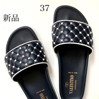 ヴァレンティノ(VALENTINO)の新品/37 ヴァレンティノ VLTN VALENTINO キルティング サンダル(サンダル)