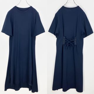 ヨウジヤマモト(Yohji Yamamoto)のYohji Yamamoto 19SS コットン 編み上げデザイン ワンピース(その他)