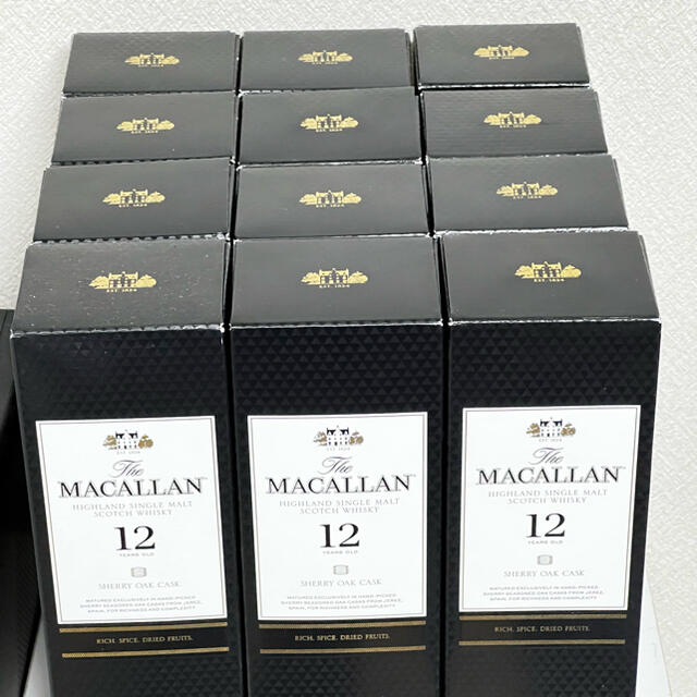 最新人気 MACALLAN マッカラン12年　シェリーオークカスク　12本 ウイスキー