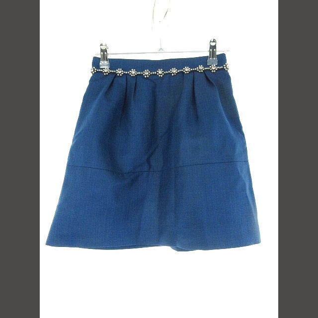 Rirandture(リランドチュール)のリランドチュール Rirandture スカート フレア ミニ ビジュー 0 青 レディースのスカート(ミニスカート)の商品写真
