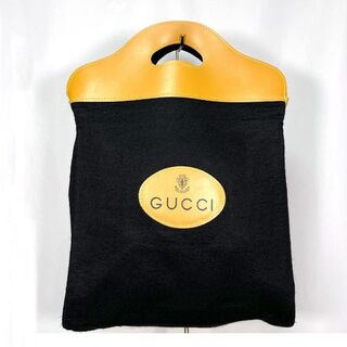 グッチ(Gucci)の《一点物》GUCCI バック ブラック オールドグッチ フェルト ウール A4(トートバッグ)
