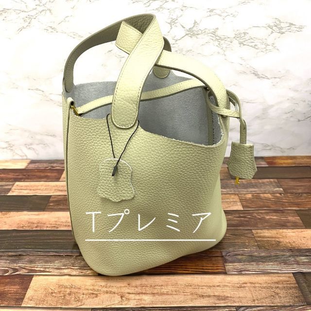 パステルオリーブ キューブバッグ 本革 レモンイエロー - 通販 - www