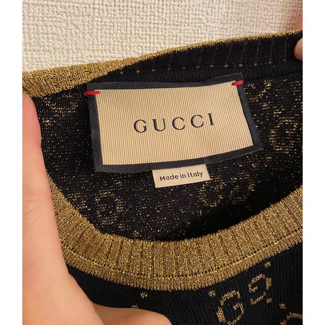 Gucci(グッチ)の安室 奈美恵  着用 GUCCI コットンラメ ニットトップスXS レディースのトップス(ニット/セーター)の商品写真