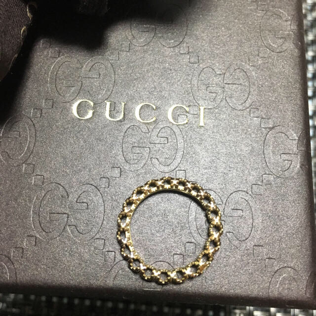 Gucci(グッチ)のももさん様専用 GUCCI  イエローゴールドダイヤリング レディースのアクセサリー(リング(指輪))の商品写真