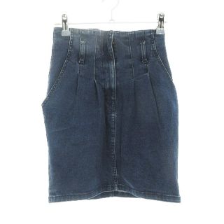 マウジー(moussy)のマウジー moussy DENIM スカート タイト ミニ デニム 0 青 ブル(ミニスカート)