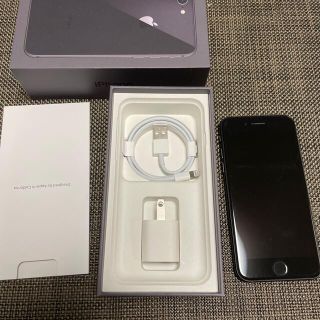 iphone 8  b simフリー スペースグレイmq782j/a  携帯電話(スマートフォン本体)