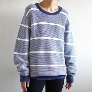 トミーヒルフィガー(TOMMY HILFIGER)のトミーヒルフィガー ボーダー コットンニット 古着 vintage(ニット/セーター)