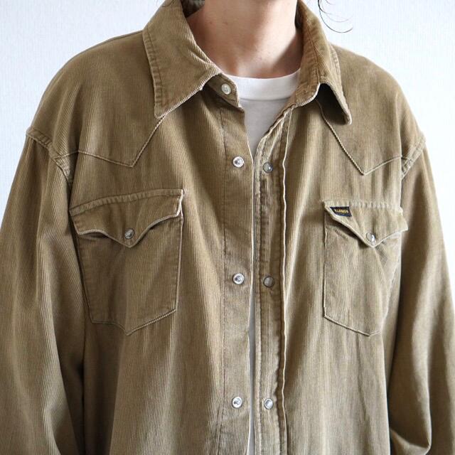 90s ポロジーンズ ラルフローレン コーデュロイ ウエスタンシャツ 古着