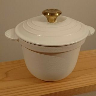 ルクルーゼ(LE CREUSET)のル・クルーゼ  ココット・エブリィ18  ホワイト(コットン)(鍋/フライパン)