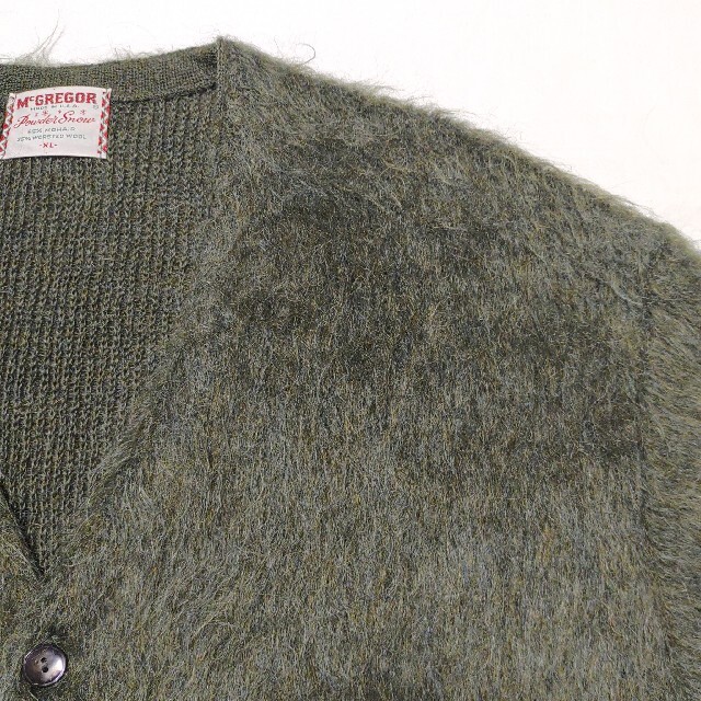 美品 デッドストック USA製 60s 毛足長 モヘア カーディガン
