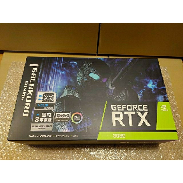 適当な価格 GeForce 【非LHR】[2]玄人志向 RTX GALAKURO 3080 PCパーツ