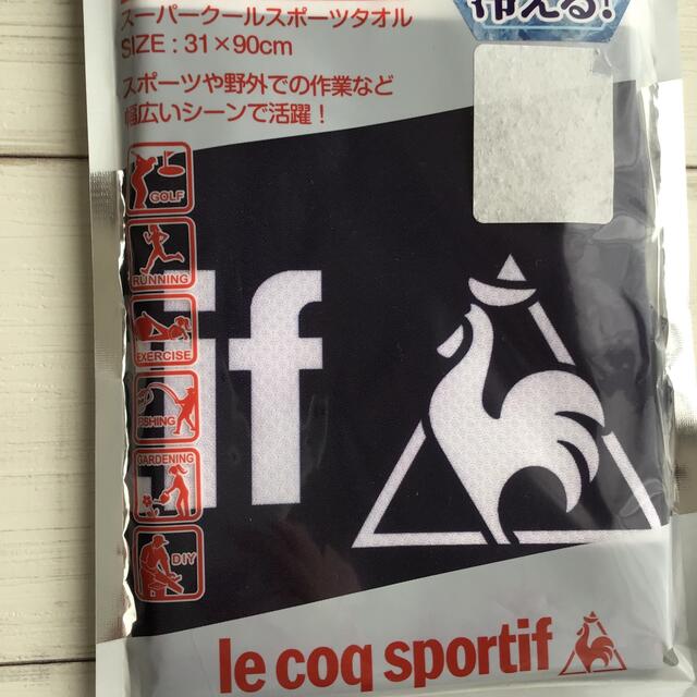 le coq sportif(ルコックスポルティフ)の★【31×90】ルコック スーパークールスポーツタオル ライン 紺 レディースのファッション小物(その他)の商品写真