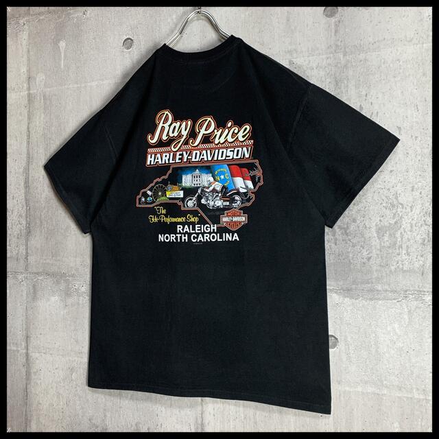 Harley Davidson(ハーレーダビッドソン)の【限定コラボ】ハーレーダビッドソン半袖Tシャツ黒ブラックL古着ルーニーテューンズ メンズのトップス(Tシャツ/カットソー(半袖/袖なし))の商品写真