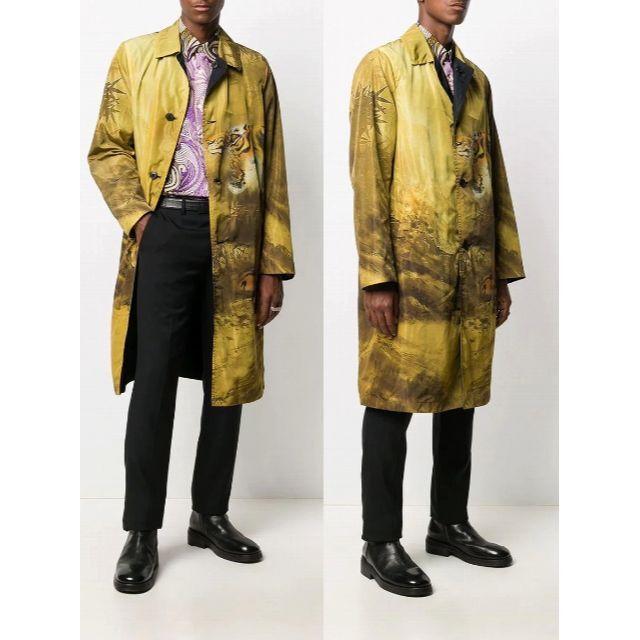 46 新品 20AW ドリスヴァンノッテン タイガー リバーシブル コート