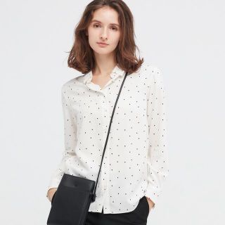 UNIQLO レーヨンブラウス　ドット(シャツ/ブラウス(長袖/七分))