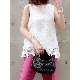 エイミーイストワール(eimy istoire)のeimy istoire  Elenore Lace バックプリーツブラウス (シャツ/ブラウス(半袖/袖なし))