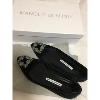 マノロブラニク(MANOLO BLAHNIK)の専用★MANOLO BLAHNIK ハンギシフラット　ベルベット　36.5(ハイヒール/パンプス)