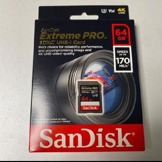 サンディスク(SanDisk)の新品★64GB SDXCカード SDカードSanDisk Extreme Pro(PC周辺機器)