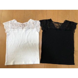 ロペピクニック(Rope' Picnic)のロペピクニック　レース半袖　白と黒　色違い2枚(シャツ/ブラウス(半袖/袖なし))