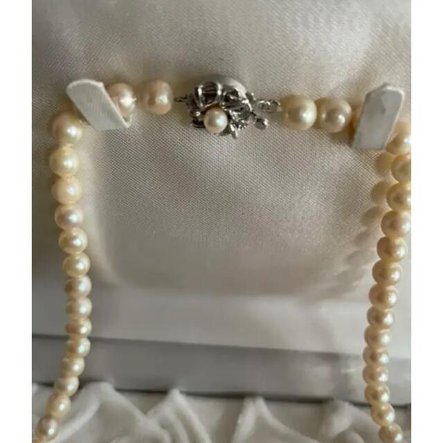 アンティーク　パールネックレス　⚪️7㎜　silver