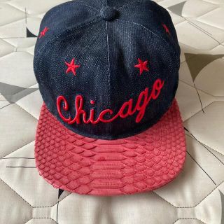 ミッチェルアンドネス(MITCHELL & NESS)のJUST DON デニムキャップ　mitchell & ness(キャップ)