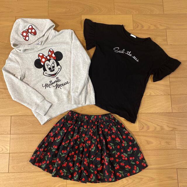 GLOBAL WORK(グローバルワーク)の GLOBALWORK & GU 3点セット　130 キッズ/ベビー/マタニティのキッズ服女の子用(90cm~)(その他)の商品写真