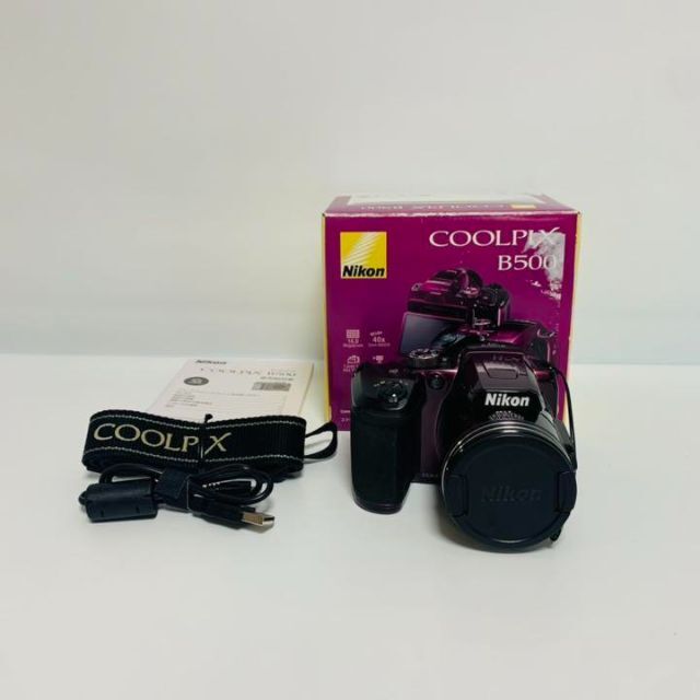 【動作確認済】Nikon ニコン COOLPIX B500 プラム 付属品多数
