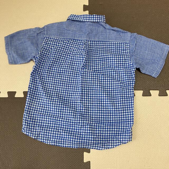 Right-on(ライトオン)の半袖チェックシャツ　130cm キッズ/ベビー/マタニティのキッズ服男の子用(90cm~)(Tシャツ/カットソー)の商品写真