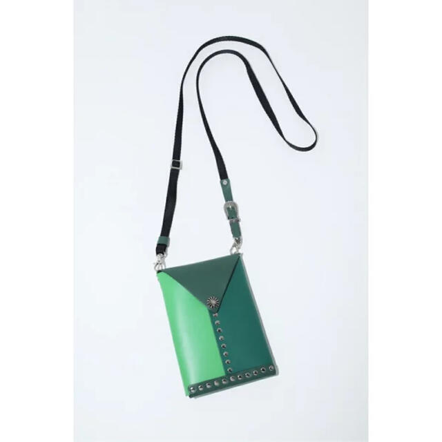 TOGA PULLA　LEATHER SHOULDER POUCH green