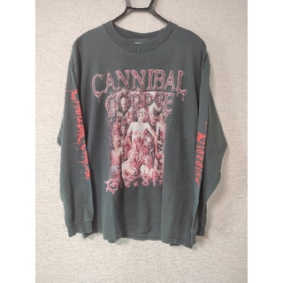 【値下げ不可】古着 Cannibal Corpse ロンＴ(Tシャツ/カットソー(七分/長袖))