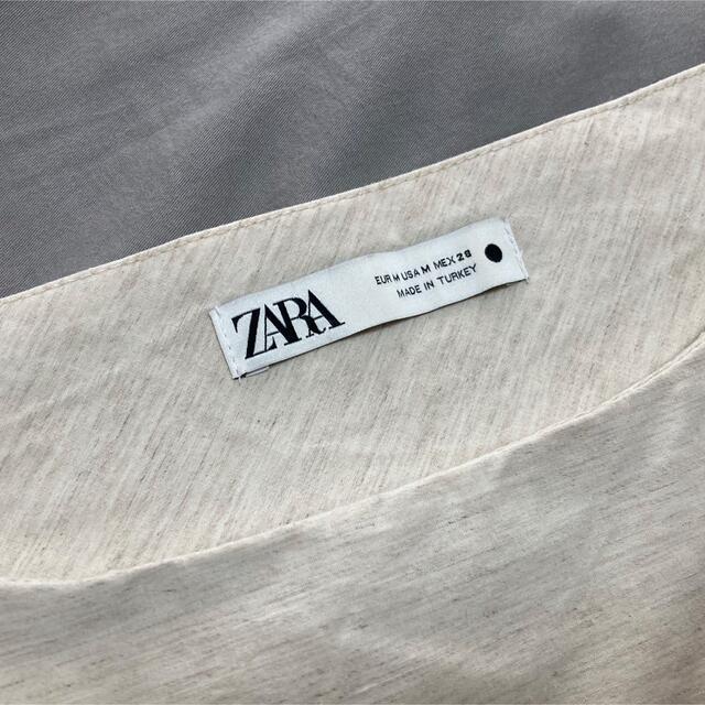 ZARA(ザラ)のリネン混アシンメトリートップス レディースのトップス(シャツ/ブラウス(半袖/袖なし))の商品写真