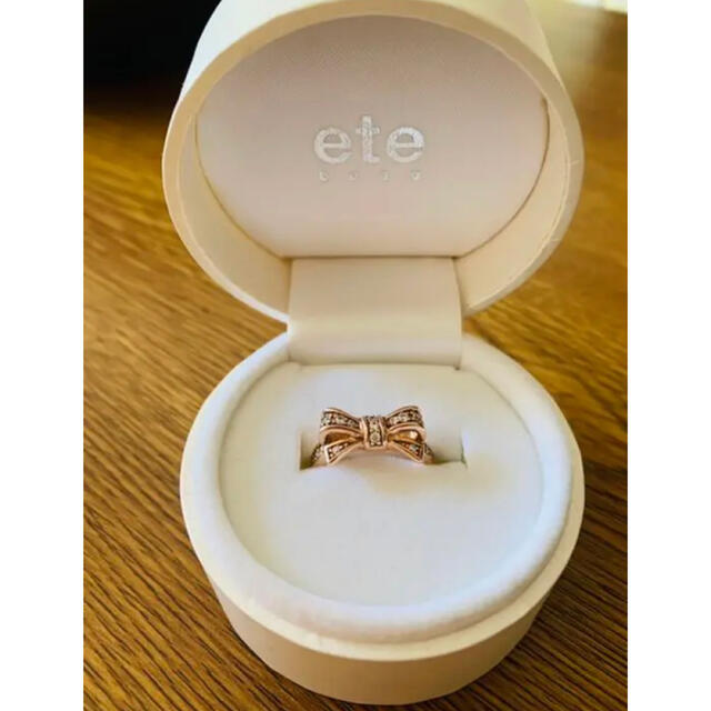 ete(エテ)のエテ　リボンリング　ピンクゴールド　#9 レディースのアクセサリー(リング(指輪))の商品写真