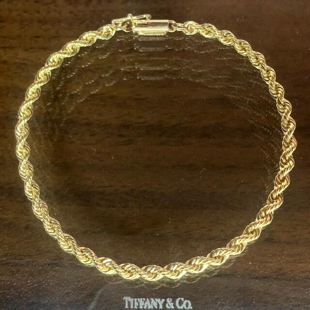 VINTAGE TIFFANYティファニー 14Kゴールド ロープ ブレスレット