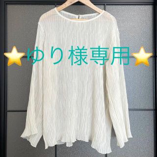 アントマリーズ(Aunt Marie's)の〜ゆり様専用〜　Aunt Marie's シフォン楊柳ブラウス  アイボリー(シャツ/ブラウス(長袖/七分))