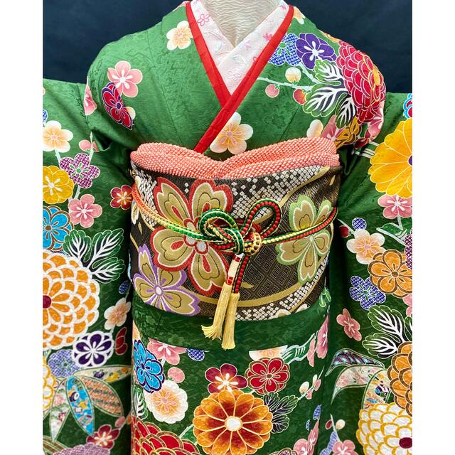 安心の全て揃った ワンランク上の正絹振袖フルセット 新品草履バッグ