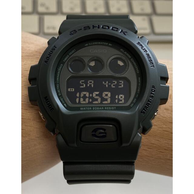 G-SHOCK/ミリタリー/アーミーグリーン/DW-6900/オレンジ/反転液晶