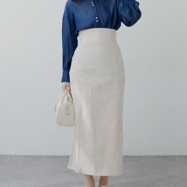 natural couture(ナチュラルクチュール)の美シルエットなハイウエストタイトスカート レディースのスカート(ロングスカート)の商品写真
