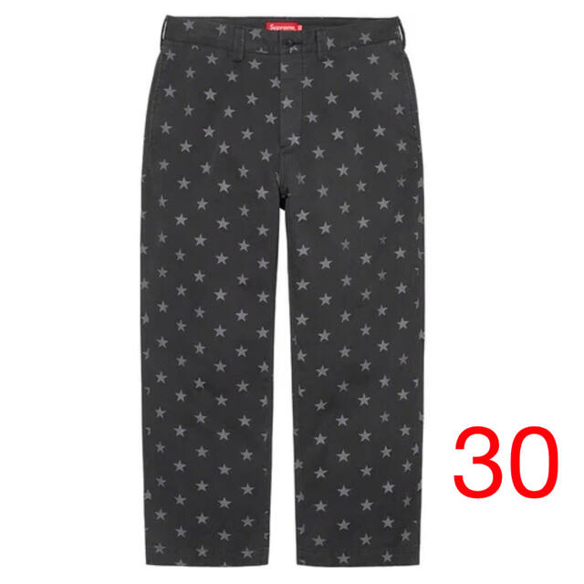 supreme chino pant 30 Black stars